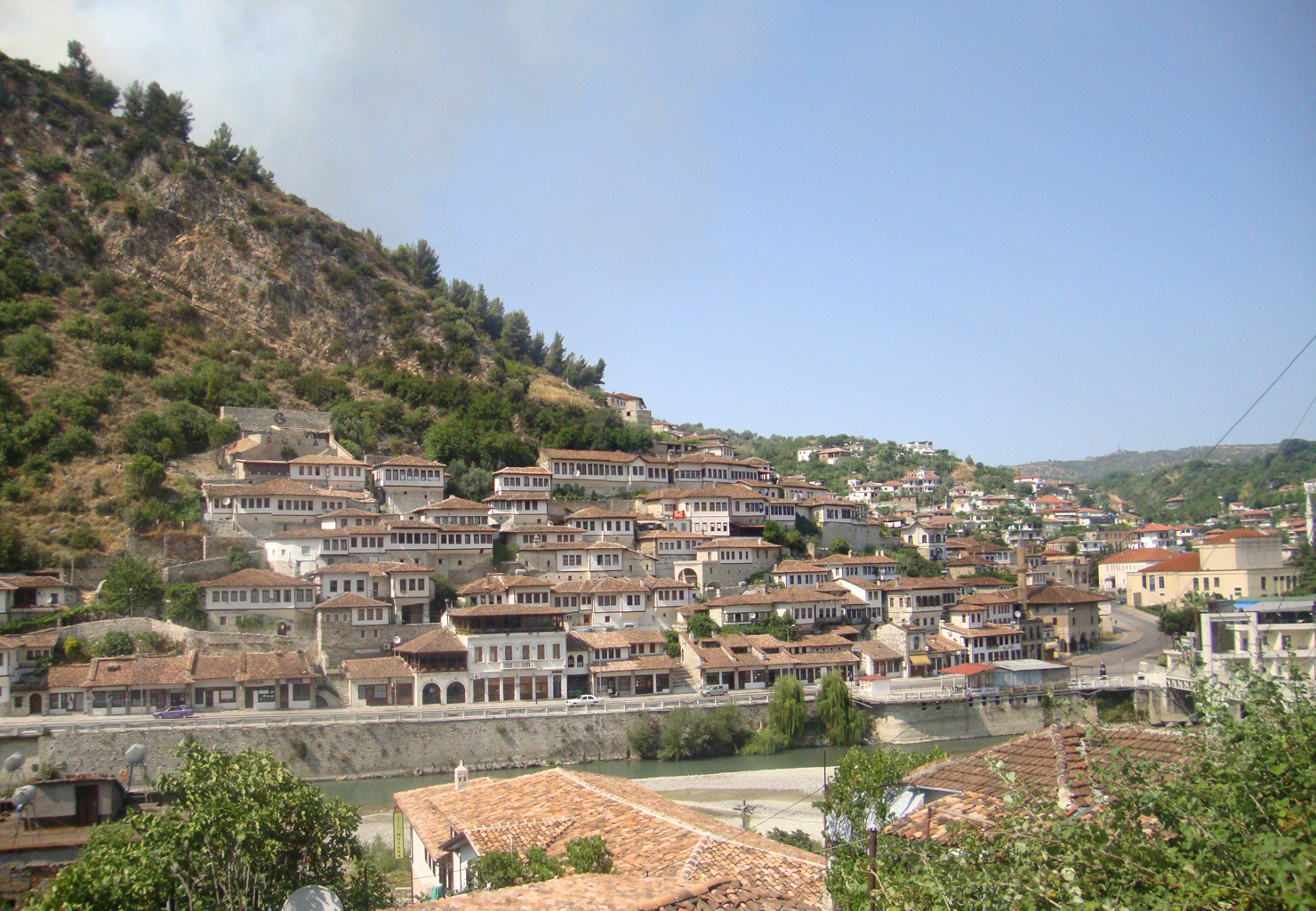 De skyline van Berat
