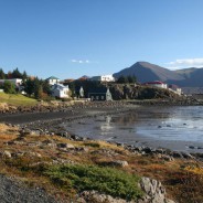 Kustlijn van Borgarnes, ten noorden van Reykjavik