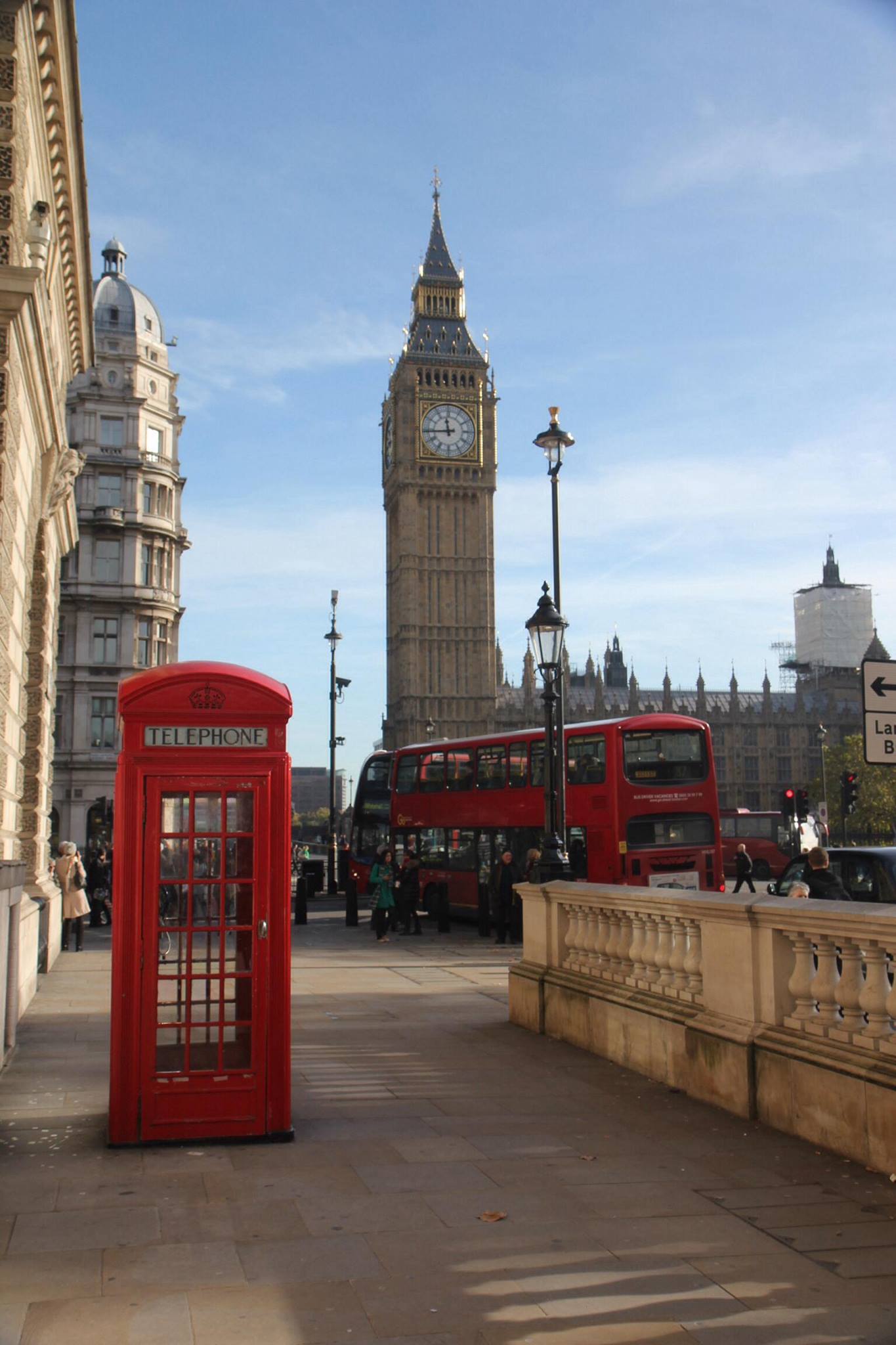 Drie iconen van het Londense straatbeeld in één foto