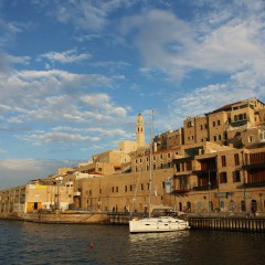 De oude haven van Jaffa in Tel Aviv