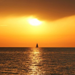 Zonsondergang in Tel Aviv, Israël
