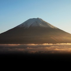 Mount Fuji, gezien vanaf Mount Tenjo in Kawakuchiko