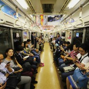 Ons eerste ritje in de metro van Tokyo