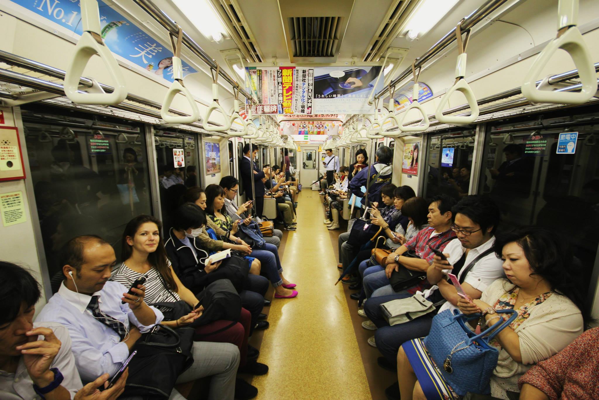 Ons eerste ritje in de metro van Tokyo