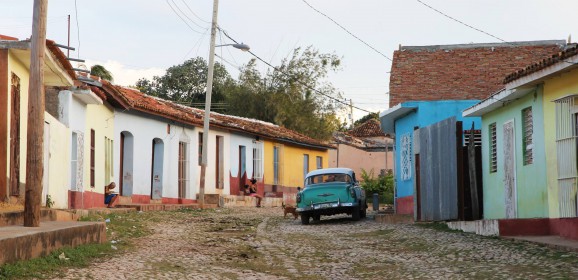 Straat in de de prachtige Cubaanse stad Trinidad.